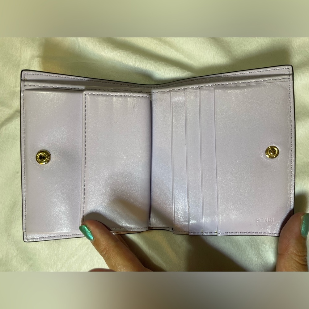 Fendi Lilac F Is Fendi Bifold Compact Wallet 💜 - Picture 11 of 16